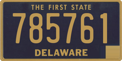 DE license plate 785761