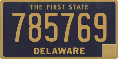 DE license plate 785769