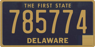 DE license plate 785774