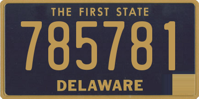 DE license plate 785781