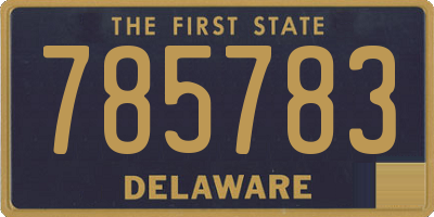 DE license plate 785783