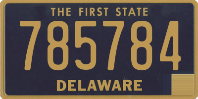 DE license plate 785784