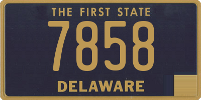 DE license plate 7858