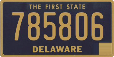 DE license plate 785806