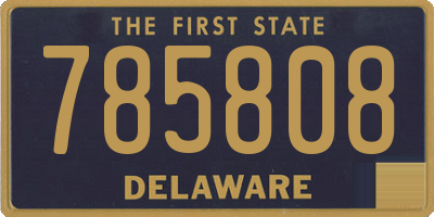 DE license plate 785808