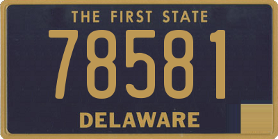 DE license plate 78581