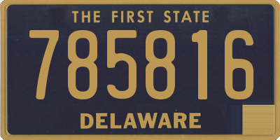 DE license plate 785816