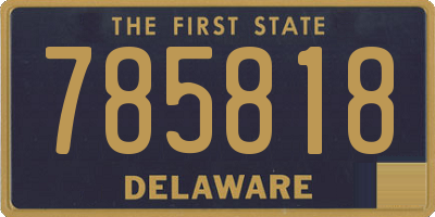 DE license plate 785818
