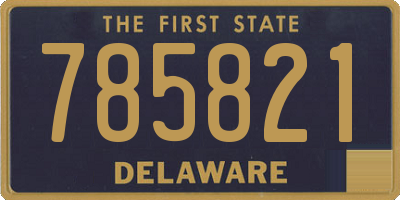 DE license plate 785821