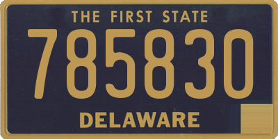 DE license plate 785830