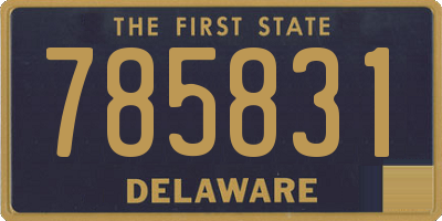 DE license plate 785831