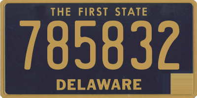DE license plate 785832