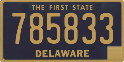 DE license plate 785833