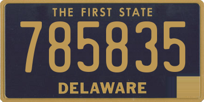 DE license plate 785835
