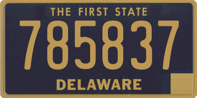DE license plate 785837