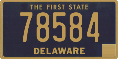 DE license plate 78584