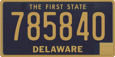 DE license plate 785840