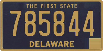 DE license plate 785844