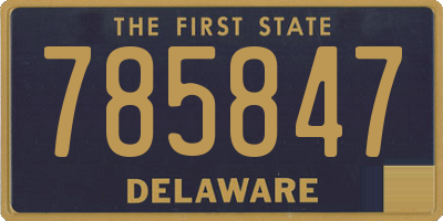 DE license plate 785847