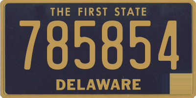 DE license plate 785854