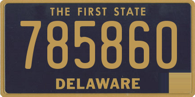 DE license plate 785860