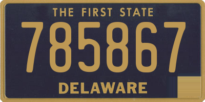 DE license plate 785867
