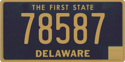 DE license plate 78587