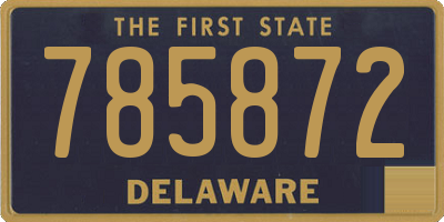 DE license plate 785872