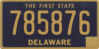 DE license plate 785876