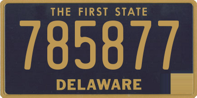 DE license plate 785877