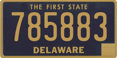 DE license plate 785883