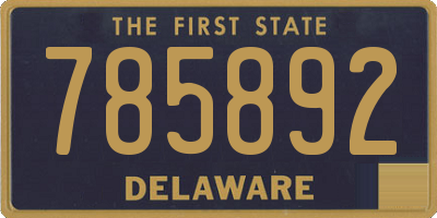 DE license plate 785892