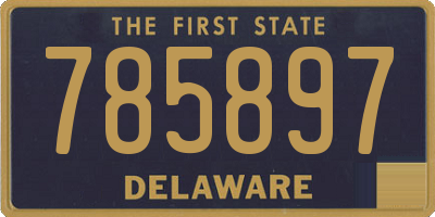DE license plate 785897