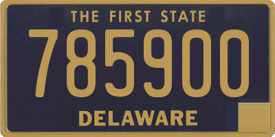 DE license plate 785900