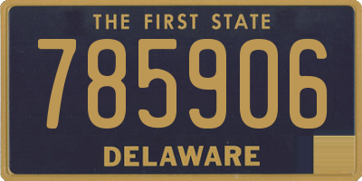 DE license plate 785906