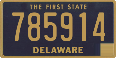 DE license plate 785914