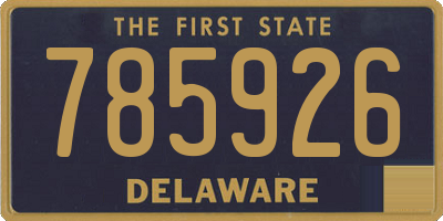 DE license plate 785926