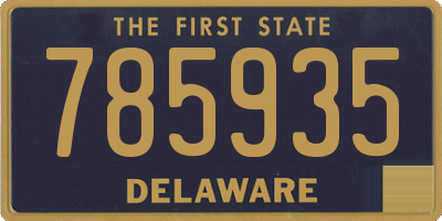 DE license plate 785935