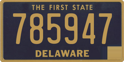 DE license plate 785947