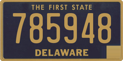 DE license plate 785948