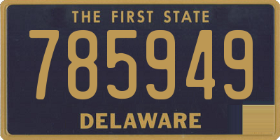 DE license plate 785949