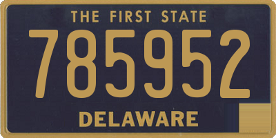DE license plate 785952