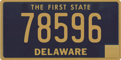 DE license plate 78596
