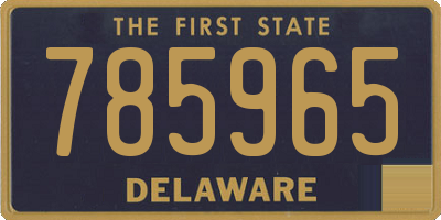 DE license plate 785965