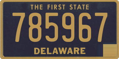 DE license plate 785967