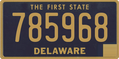 DE license plate 785968