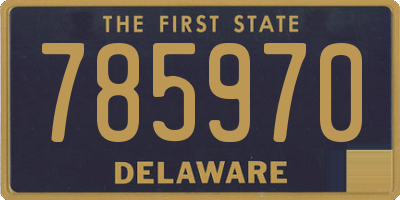 DE license plate 785970