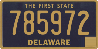 DE license plate 785972
