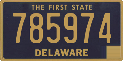 DE license plate 785974