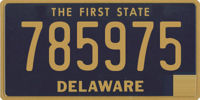 DE license plate 785975